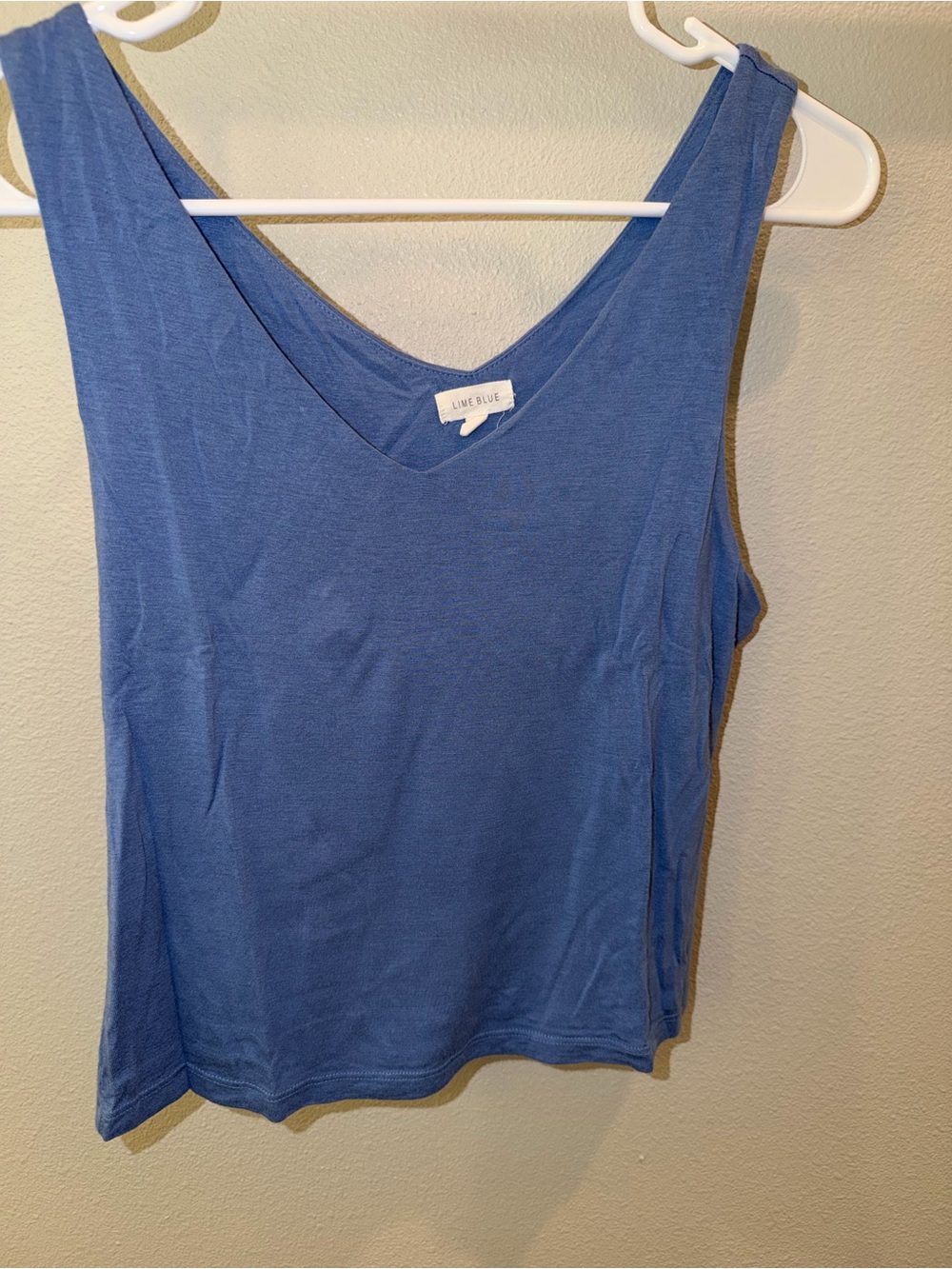 Dry Goods Blue V-Neck Tank Top